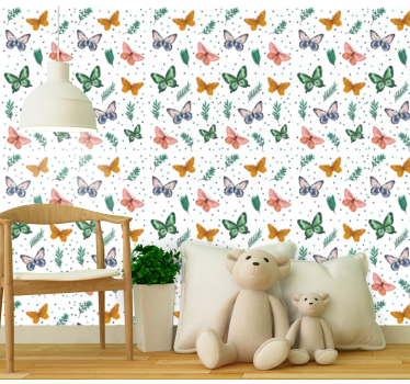 Butterfly wallpaper butterfly scatter - TenStickers