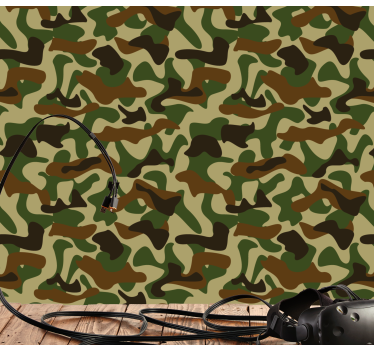 Camouflage design Bedroom Wallpaper - TenStickers
