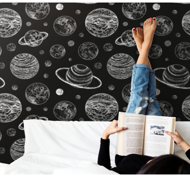 Celestial Bodies Exploration star wallpaper - TenStickers