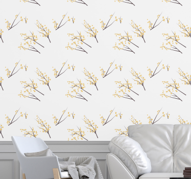 Cherry Blossom Branches palm tree wallpaper - TenStickers