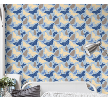 Colorful Fluttering Insects butterfly wallpaper - TenStickers