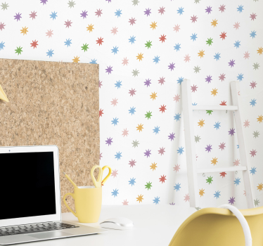 Colorful stars Starry Wallpaper - TenStickers