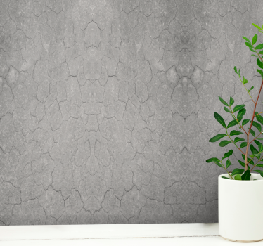 Cracked texture imitation stone wallpaper - TenStickers