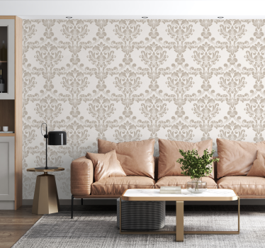 Classic Damask Design Wallpaper Decor - TenStickers