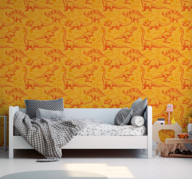 Dinosaur Cartoon dinosaurs wallpaper - TenStickers