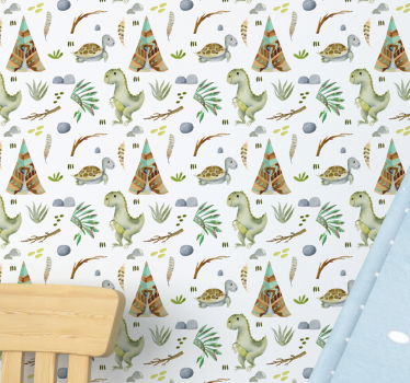 Dinosaur Nursery dinosaurs wallpaper - TenStickers