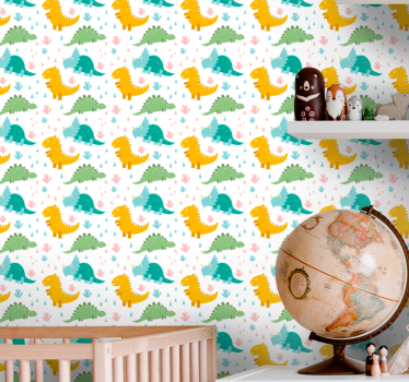 Dinosaur Parade dinosaurs wallpaper - TenStickers