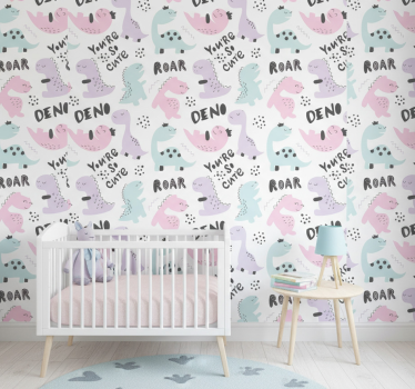 Dinosaurs wallpaper princess dino - TenStickers