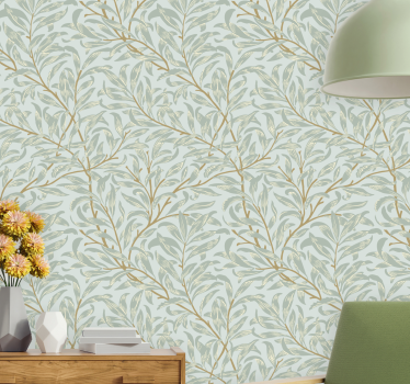 Drawn Branches pattern palm tree wallpaper - TenStickers