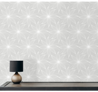 Elegant big floral wallpaper - TenStickers