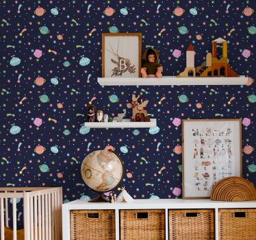 Falling stars Starry Wallpaper - TenStickers