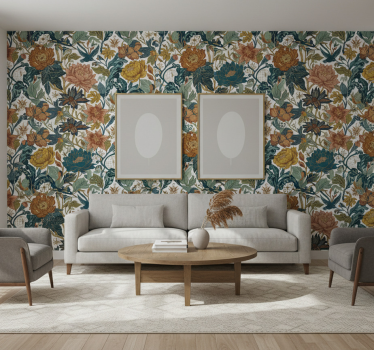 Flower wallpaper inspired by travel themes - TenStickers