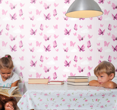 Fluttering Butterflies butterfly wallpaper - TenStickers