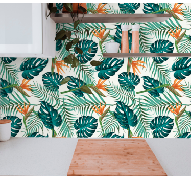 Forest with trees kitchen Vinyl wallpaper - TenStickers
