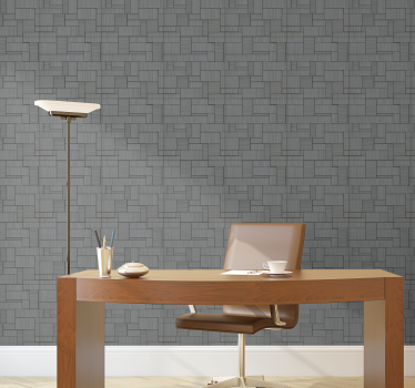 Geometric Construction Textured Wallpaper - TenStickers
