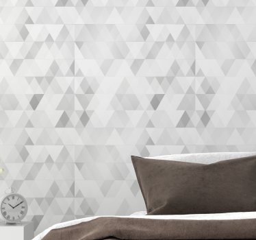 Geometric grey traingles Geometric triangle wallpaper - TenStickers