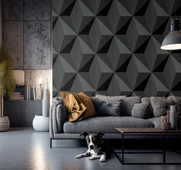 geometrical triangles 3D Geometric triangle wallpaper - TenStickers