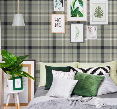 Gray Flannel Square pattern wallpaper - TenStickers
