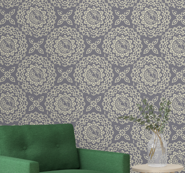 grey modern ornaments Contemporary Wallpaper - TenStickers