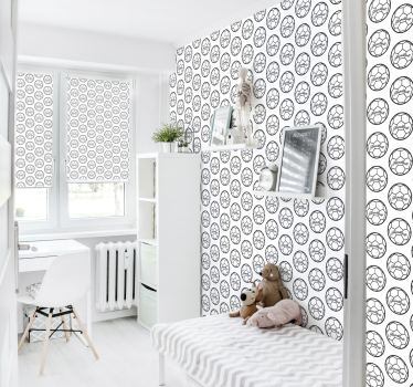 Handball pattern teenage bedroom wallpaper - TenStickers