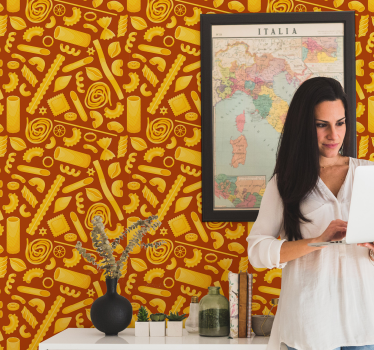 italian food Kitchen Vinyl Wallpaper - TenStickers