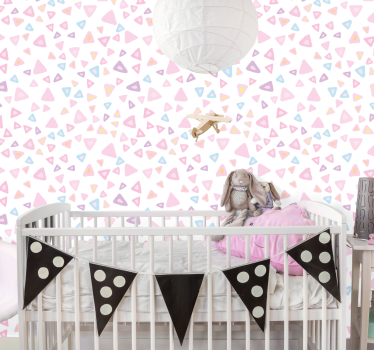 Kawaii Style pastel pattern Tile Effect Wallpaper - TenStickers
