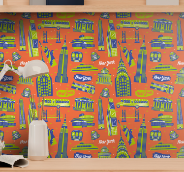 King Kong NY New York City Wallpaper - TenStickers