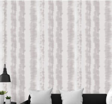 Light gray Japandi pattern with lines Lounge Wallpaper - TenStickers