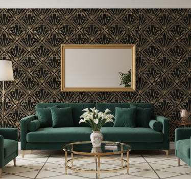 Living room wallpaper art deco design - TenStickers