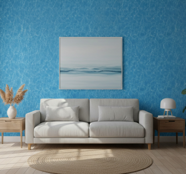 Living room wallpaper blue water texture design - TenStickers