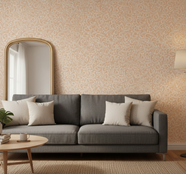 Living room wallpaper elegant botanical design - TenStickers
