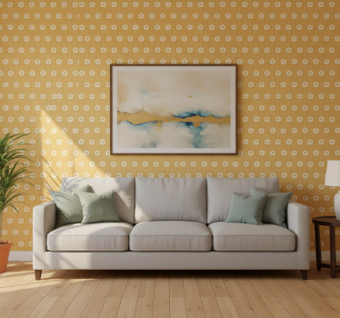 Living room wallpaper elegant floral design - TenStickers