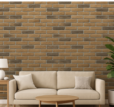 Living room wallpaper factory brick style - TenStickers