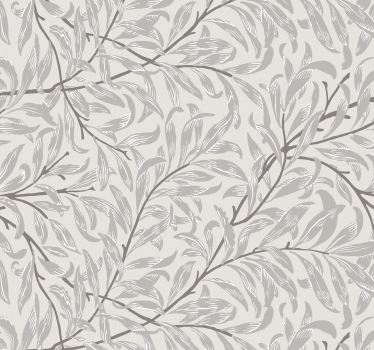 Wallpaper grey scale floral pattern - TenStickers