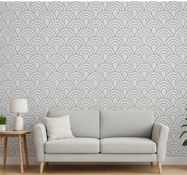 Living room wallpaper in grey stone - TenStickers