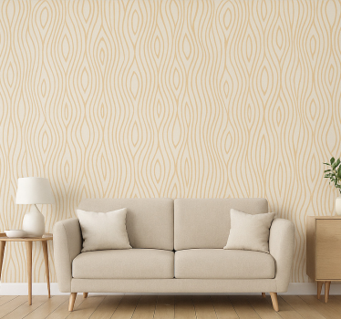 Living room wallpaper light wood effect - TenStickers