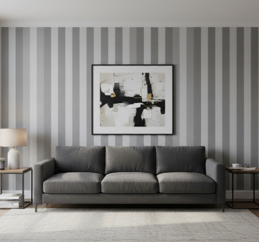 Living room wallpaper lined table surface - TenStickers