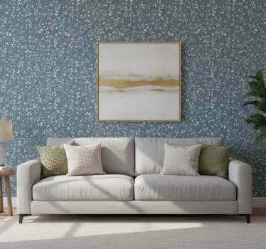 Living room wallpaper lush leaf design - TenStickers