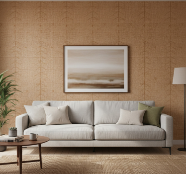 Living room wallpaper natural texture - TenStickers