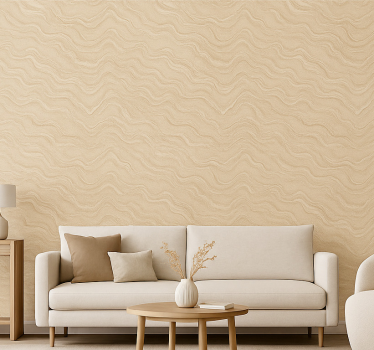 Living room wallpaper neutral marble effect pattern - TenStickers