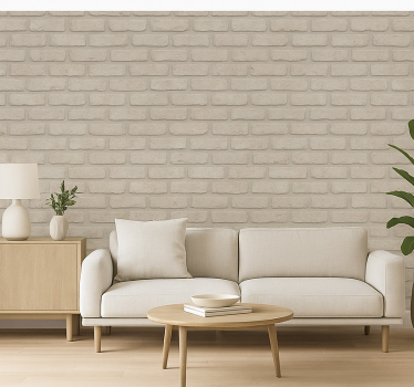 Living room wallpaper old bright bricks - TenStickers