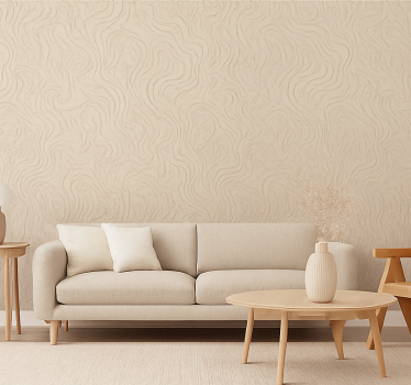 Living room wallpaper realistic stone effect - TenStickers