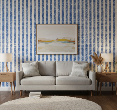 Living room wallpaper striped surface design - TenStickers