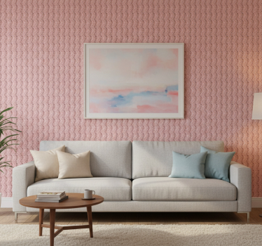 Living room wallpaper wavy pattern wallpaper - TenStickers