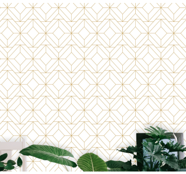 Modern geometric pattern Contemporary Wallpaper - TenStickers