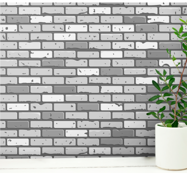 Monochrome Brickwork brick Wallpaper - TenStickers