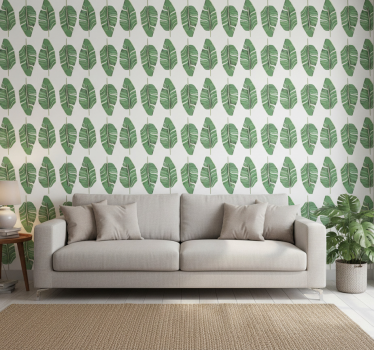 Nature wallpaper with luxurious leaf design - TenStickers