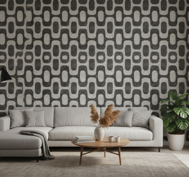 Living room wallpaper portuguese cobblestone design - TenStickers
