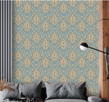 Ornate floral Damask vintage wallpaper - TenStickers