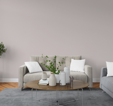 Pastel gray monocolor design living room wallpaper - TenStickers